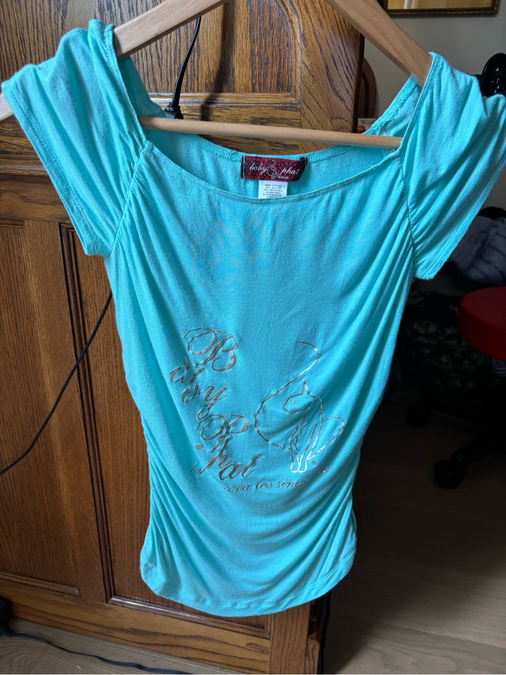 Y2K Authentic Baby Phat Light Torquoise Shirt